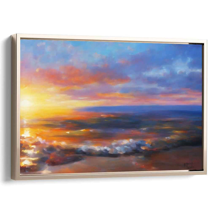 Tidal Magic: Luminous Seascape Canvas Art