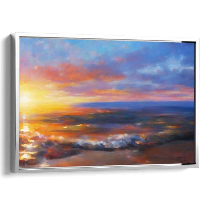 Tidal Magic: Luminous Seascape Canvas Art