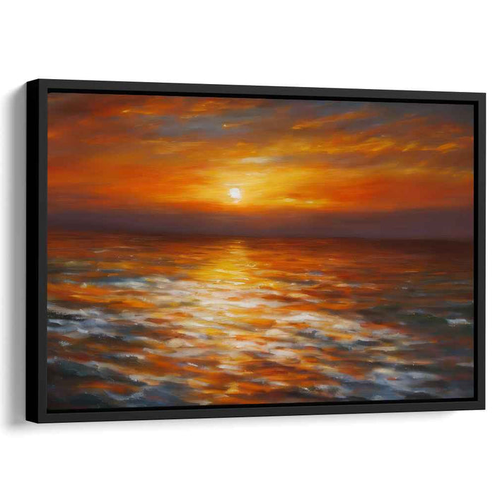 Ocean Memories: Luminous Seascape Canvas Art