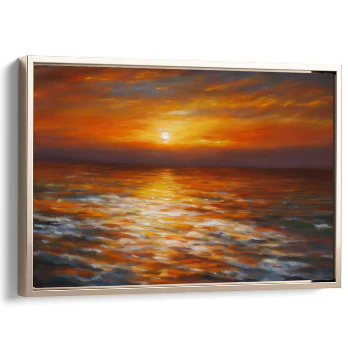Ocean Memories: Luminous Seascape Canvas Art