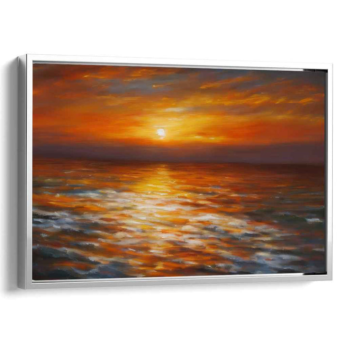 Ocean Memories: Luminous Seascape Canvas Art