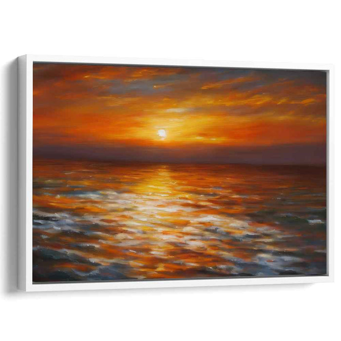 Ocean Memories: Luminous Seascape Canvas Art