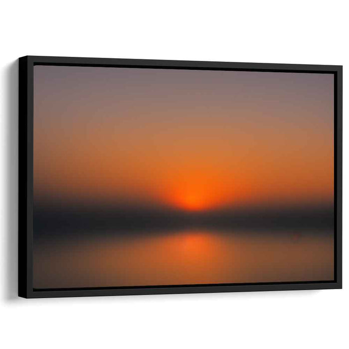 Subtle Horizon Shift: Minimalist Gradient Landscape Canvas Art Print