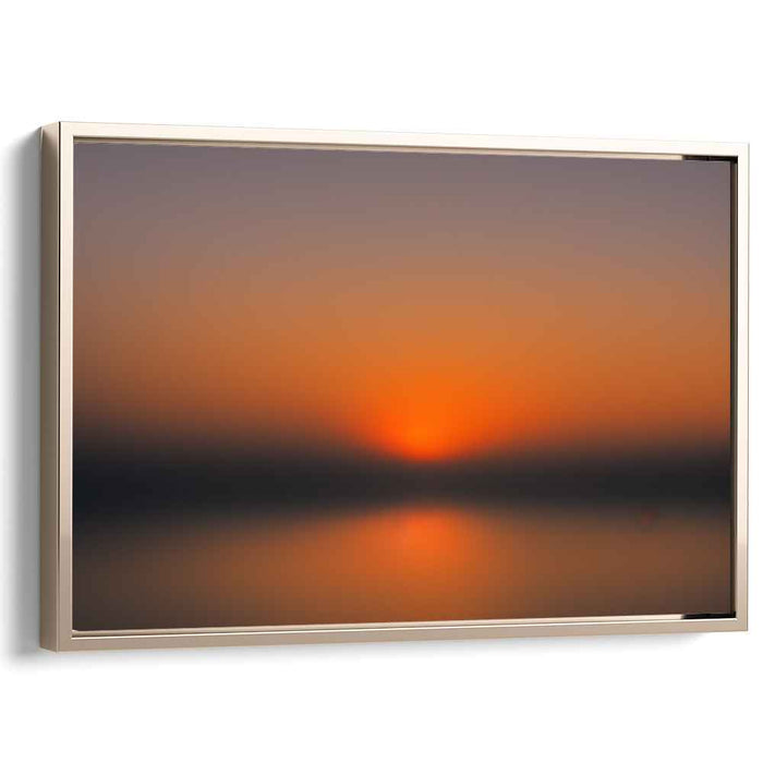 Subtle Horizon Shift: Minimalist Gradient Landscape Canvas Art Print
