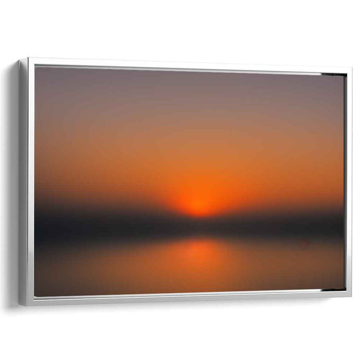 Subtle Horizon Shift: Minimalist Gradient Landscape Canvas Art Print