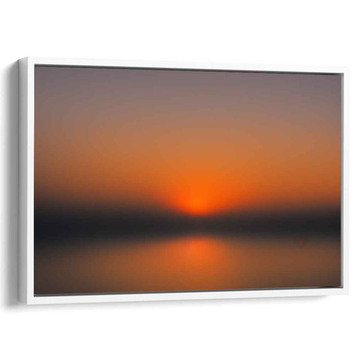 Subtle Horizon Shift: Minimalist Gradient Landscape Canvas Art Print