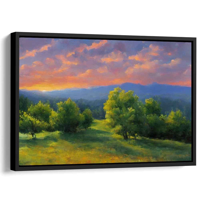 Vanishing Horizons: Impressionist Landscape Canvas Art Print