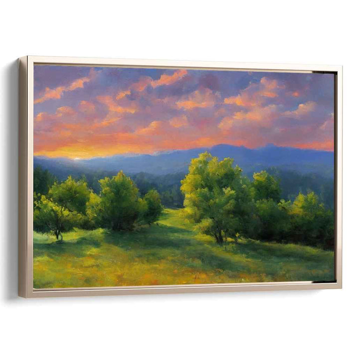 Vanishing Horizons: Impressionist Landscape Canvas Art Print