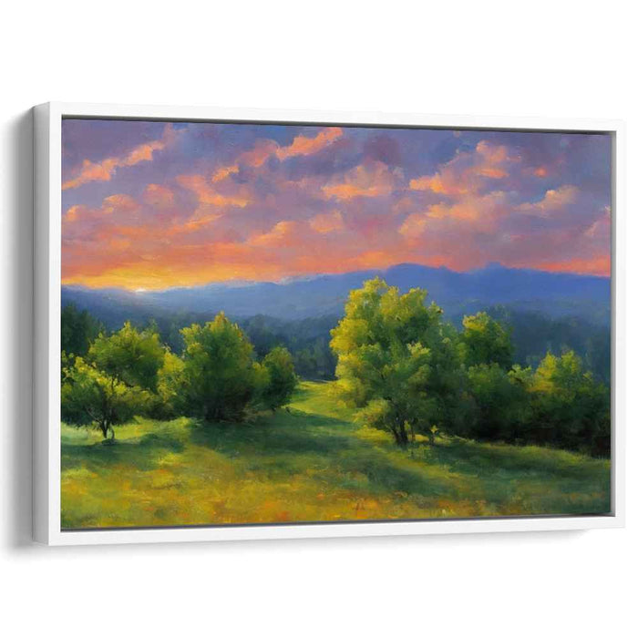 Vanishing Horizons: Impressionist Landscape Canvas Art Print