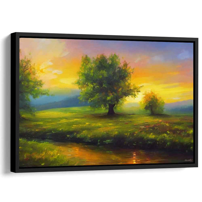 Noble Woods Serenity: Tranquil Landscape with Majestic Trees