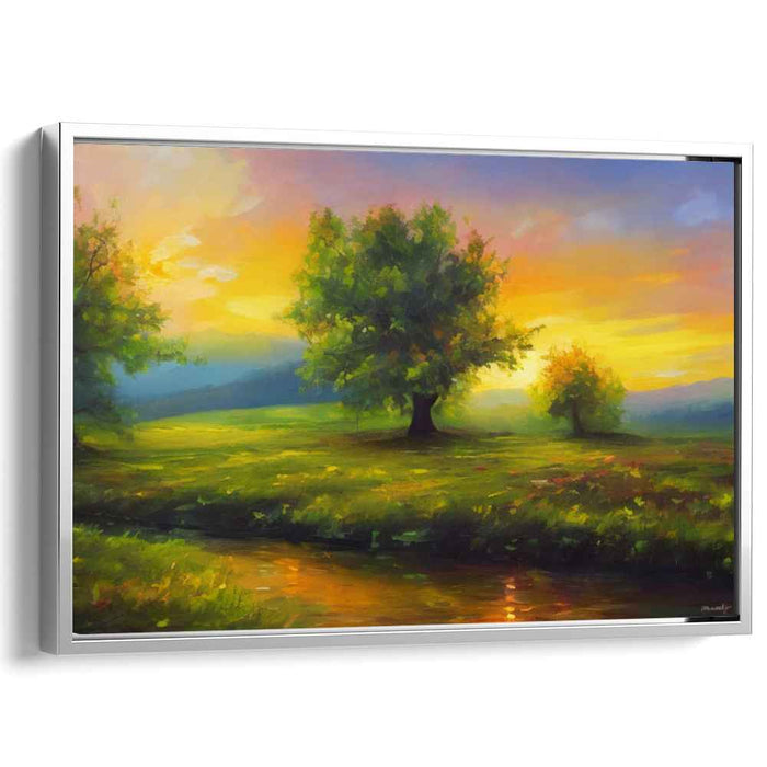 Noble Woods Serenity: Tranquil Landscape with Majestic Trees