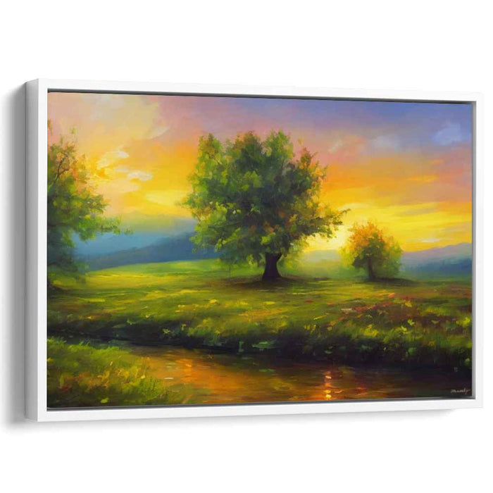 Noble Woods Serenity: Tranquil Landscape with Majestic Trees