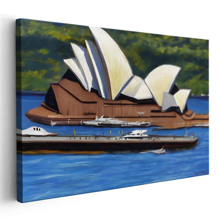 Harbor Symphony Glow: The Sydney Opera House in Vibrant Hues