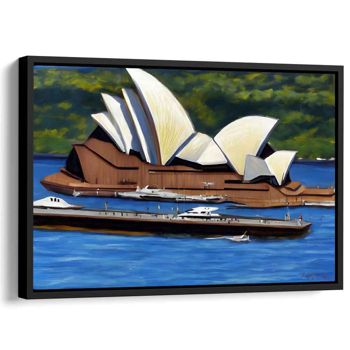 Harbor Symphony Glow: The Sydney Opera House in Vibrant Hues