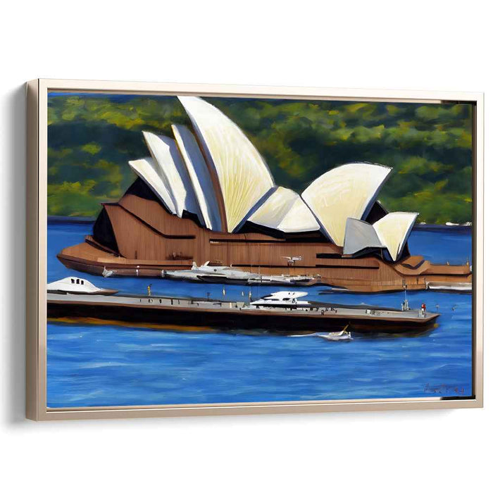 Harbor Symphony Glow: The Sydney Opera House in Vibrant Hues