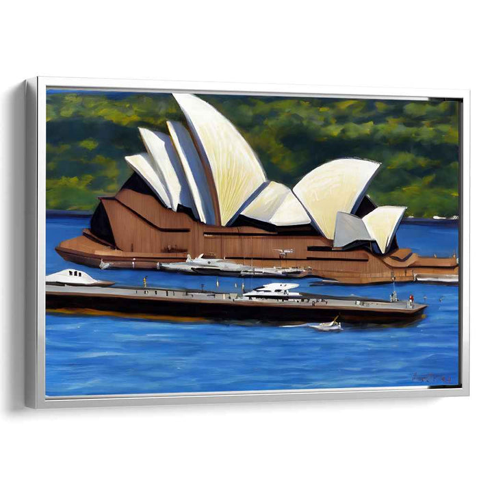 Harbor Symphony Glow: The Sydney Opera House in Vibrant Hues