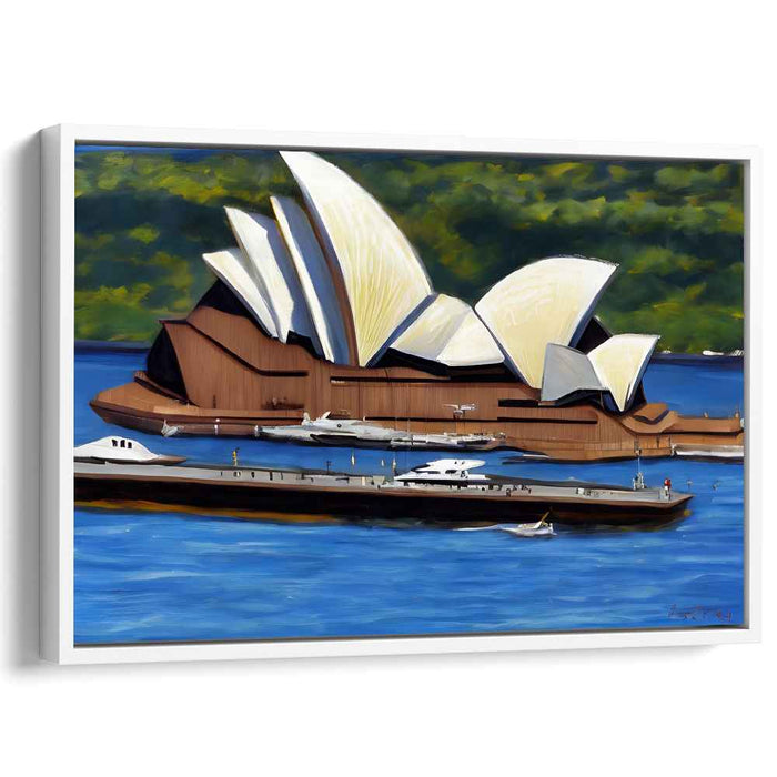 Harbor Symphony Glow: The Sydney Opera House in Vibrant Hues