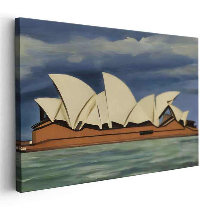 Iconic Silhouettes: Sydney Opera House Against a Dramatic Sky