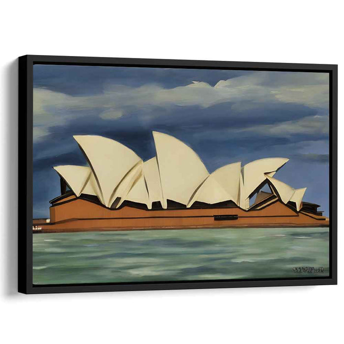 Iconic Silhouettes: Sydney Opera House Against a Dramatic Sky