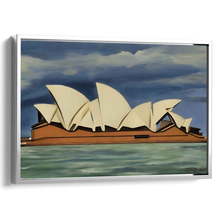 Iconic Silhouettes: Sydney Opera House Against a Dramatic Sky