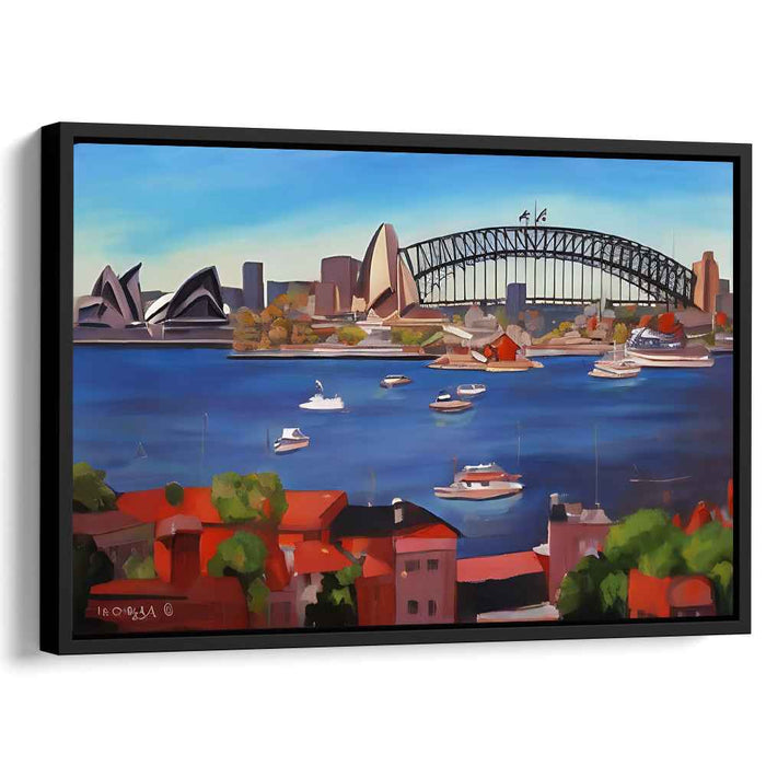 Sydney Skyline: Vibrant Harbor and Iconic Landmarks Canvas Art