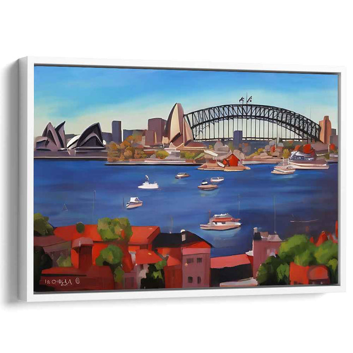Sydney Skyline: Vibrant Harbor and Iconic Landmarks Canvas Art