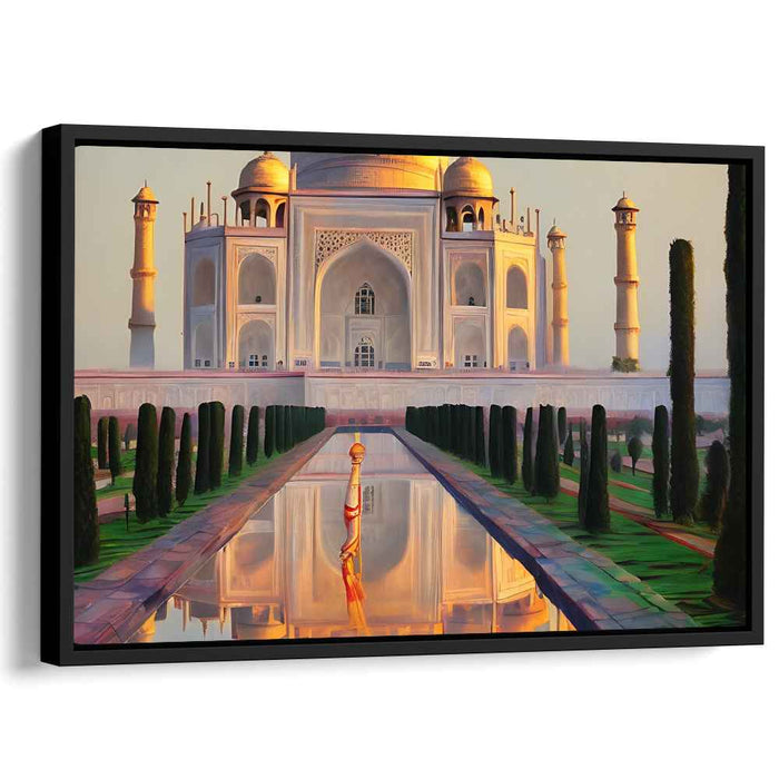 Mornings Whispering in Marble: Vibrant Interpretation of the Taj Mahal at Dawn