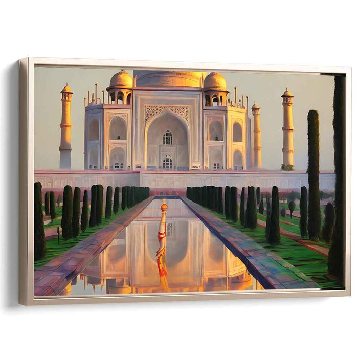 Mornings Whispering in Marble: Vibrant Interpretation of the Taj Mahal at Dawn