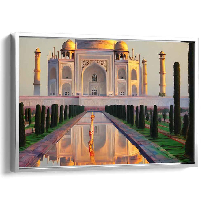 Mornings Whispering in Marble: Vibrant Interpretation of the Taj Mahal at Dawn