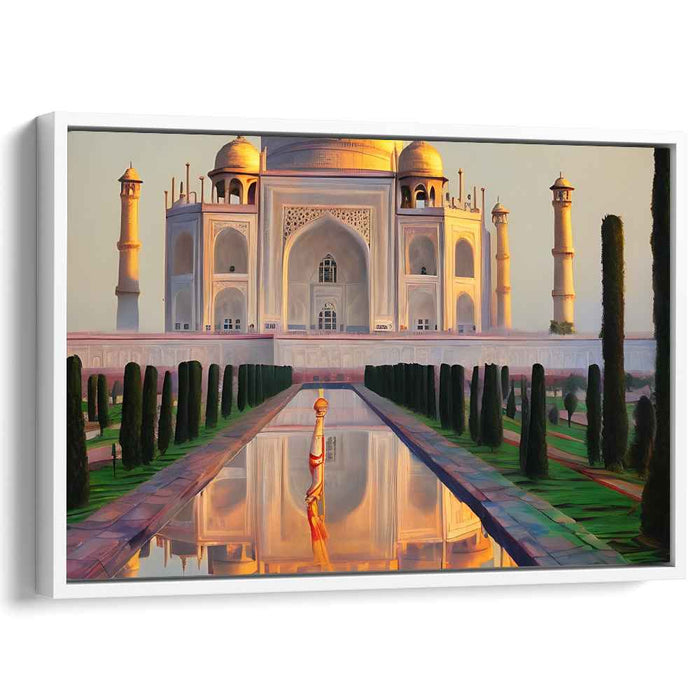 Mornings Whispering in Marble: Vibrant Interpretation of the Taj Mahal at Dawn