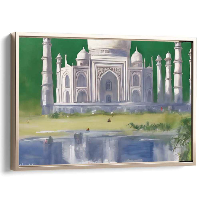Eternal Splendor of Agra: The Timeless Beauty of the Taj Mahal Canvas Art Print