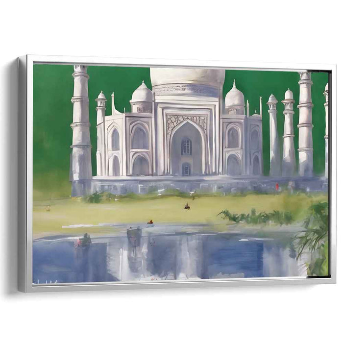 Eternal Splendor of Agra: The Timeless Beauty of the Taj Mahal Canvas Art Print