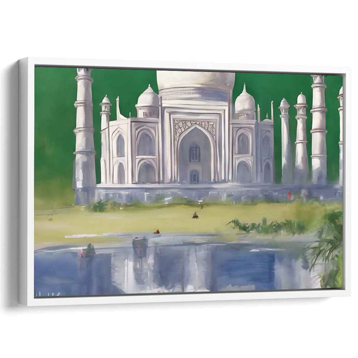 Eternal Splendor of Agra: The Timeless Beauty of the Taj Mahal Canvas Art Print