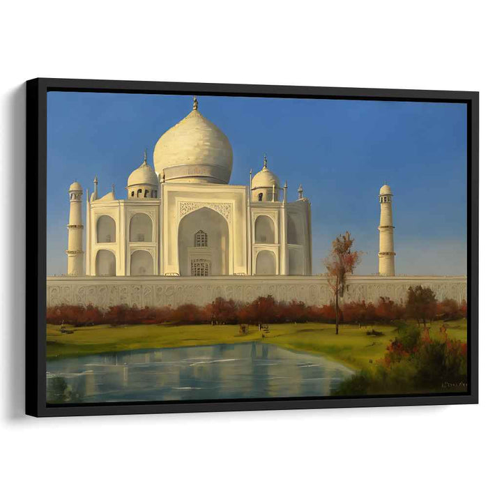Majestic Marble Majesty: The Taj Mahal Canvas Art Print