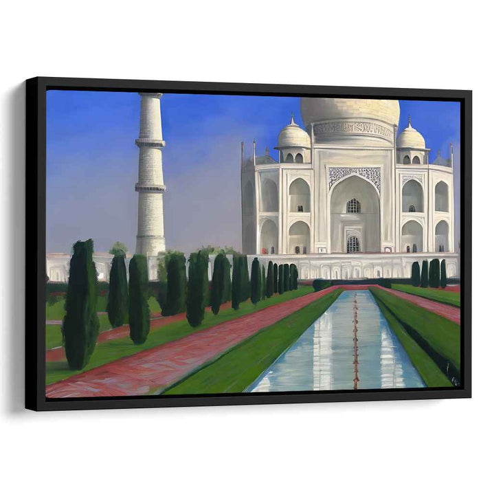 Architectural Elegance Transcendence: Realistic Taj Mahal Canvas Art Print