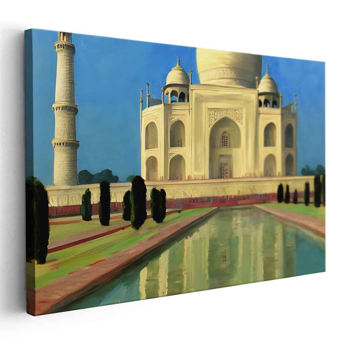 Luminary Grace: Majestic Taj Mahal in Morning Light Canvas Art