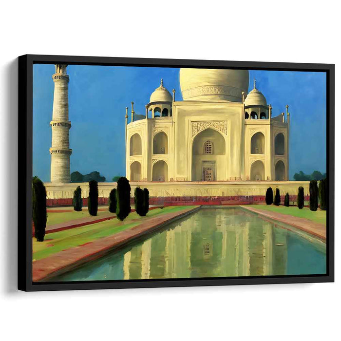 Luminary Grace: Majestic Taj Mahal in Morning Light Canvas Art