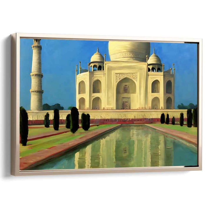 Luminary Grace: Majestic Taj Mahal in Morning Light Canvas Art
