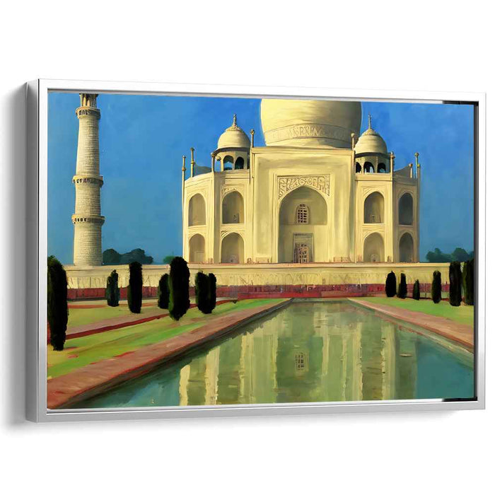 Luminary Grace: Majestic Taj Mahal in Morning Light Canvas Art