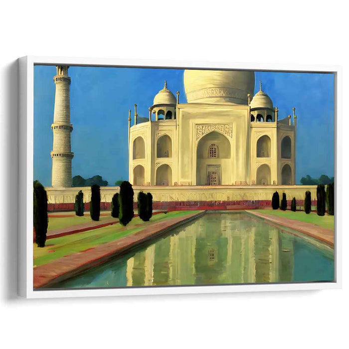 Luminary Grace: Majestic Taj Mahal in Morning Light Canvas Art