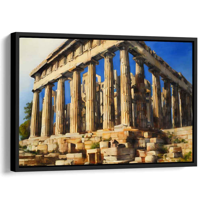 Ancient Pillars of Wisdom: Realistic Depiction of the Parthenon in Classical Greece