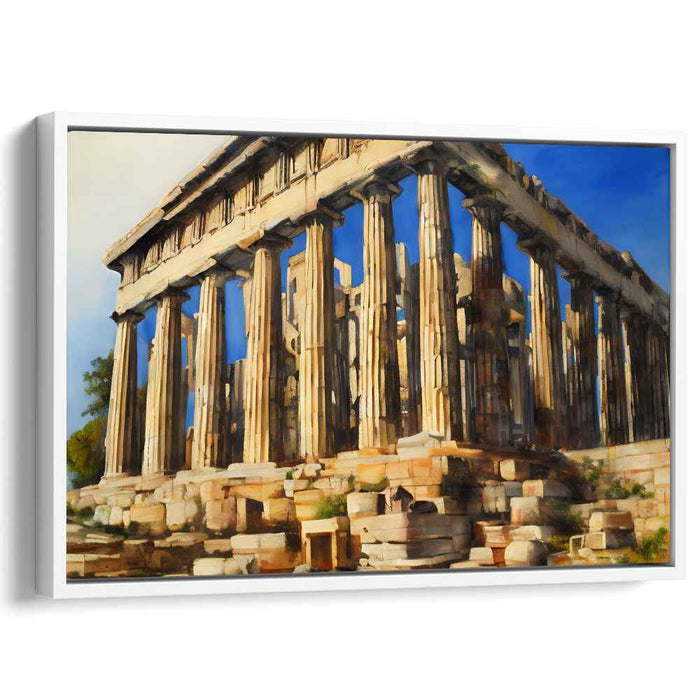 Ancient Pillars of Wisdom: Realistic Depiction of the Parthenon in Classical Greece