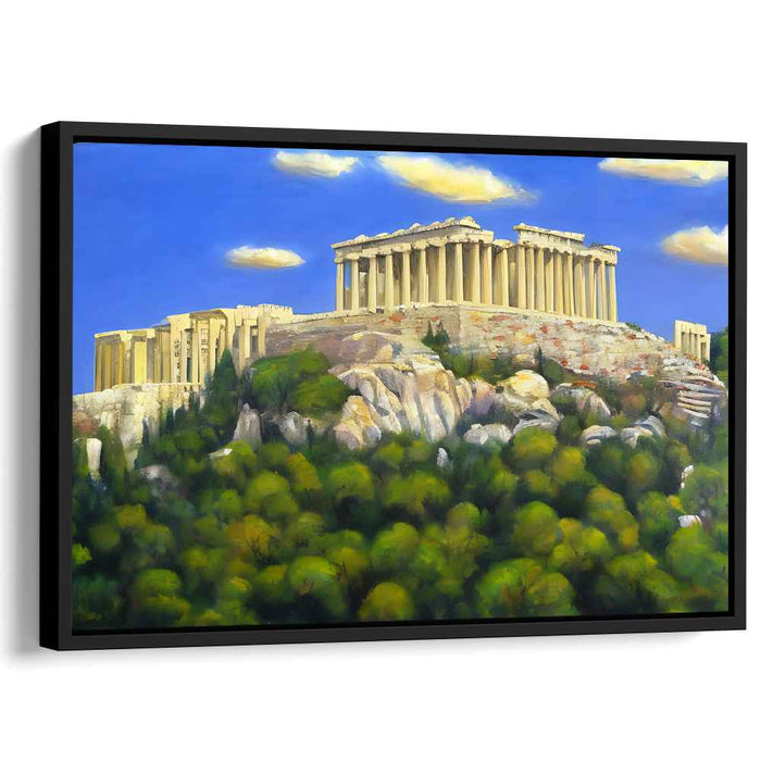 Tranquil Valley View: Realistic Landscape Canvas Art Print
