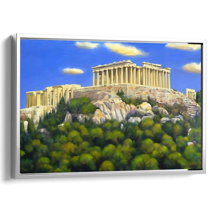 Tranquil Valley View: Realistic Landscape Canvas Art Print