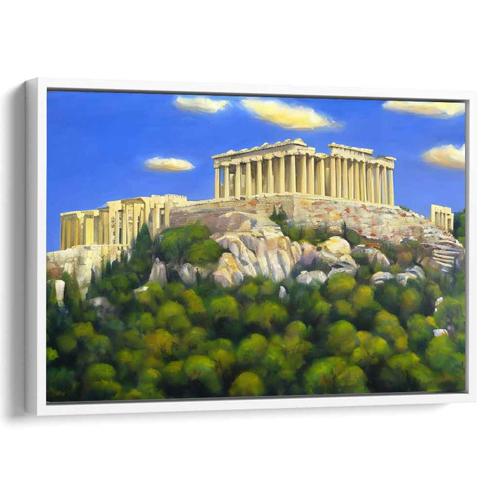 Tranquil Valley View: Realistic Landscape Canvas Art Print