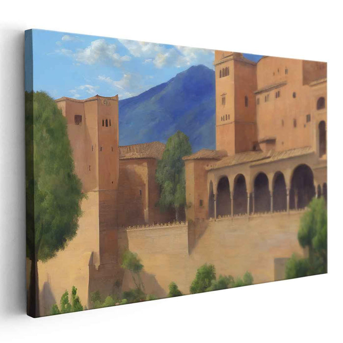 Stone Stronghold Legacy: Realist Art Print of Historical Fortress