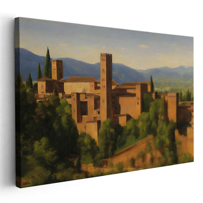Eternal Citadel Echoes: Timeless Beauty of an Ancient Stronghold Canvas Art Print