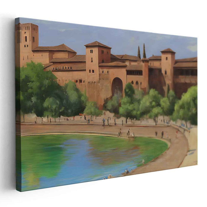 Perspective Horizons: Realistic Landscape Canvas Art Print
