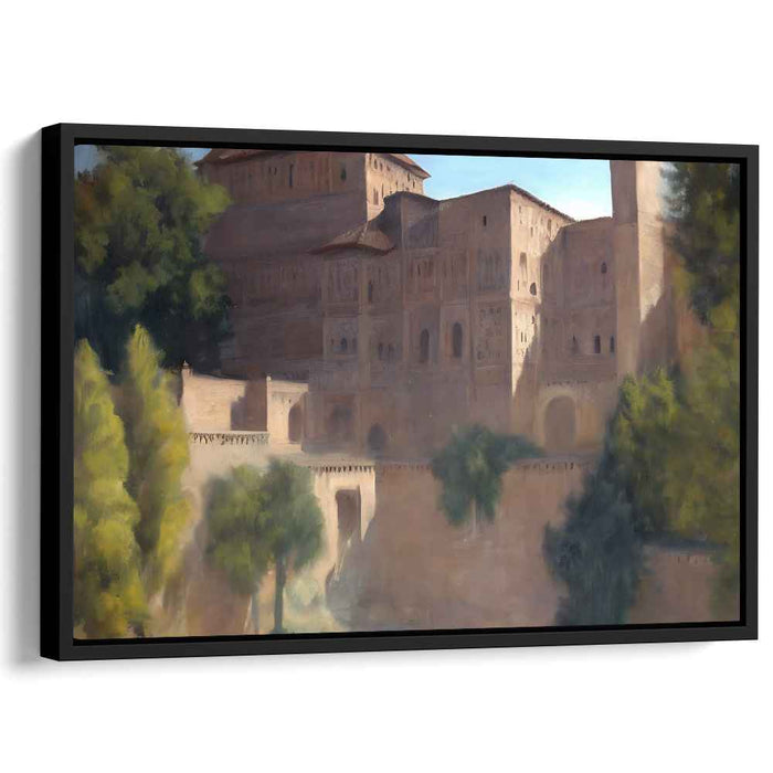 Tangible Dreams: Realistic Impressionist Fortress Canvas Art Print