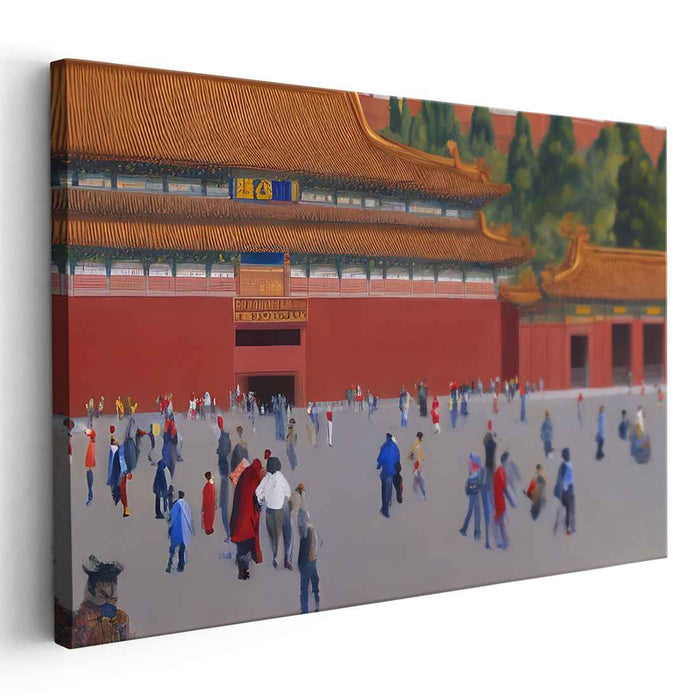 Palace Parade: The Forbidden City in Motion Canvas Art Print